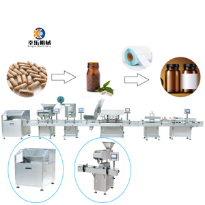 Pharmaceutical Full Automatic Tablet Capsule Pill Counting Bottling Capping Filling Production Packaging Line for Pill