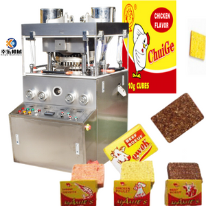 Automatic Chicken Flavor Powder Chicken Soup Cube Press Machine Production Line Rotary Effervescent Tablets Tablet Pill Press Making Machine Roary
