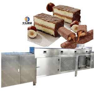 Automatic Donut Coating Line Small Vertical Small Chocolate Enrobing Line Cooling Tunnel Cover Enrober Chocolate Enrobing Machine