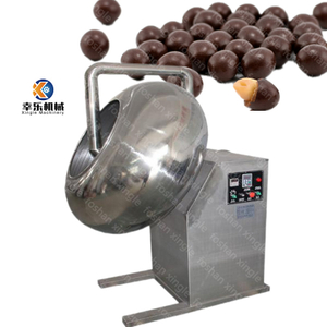 Small Gummy Candy Coating Pan Nuts Chocolate Sugar Food Roll Heat Seal Coating Film Machine Chocolate Automatic BY-1000