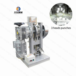 DP-60A New 3 Heads Punches High Output Automatic Pill Pres Tablet Press Machine Single Punch Candy Making Machine Tablet Press