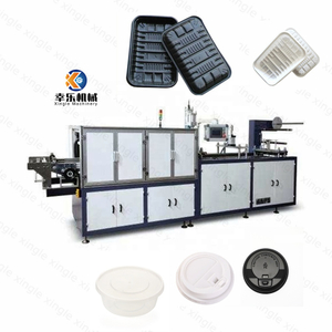 XLPP-550 Thermoforming Packaging Food Containers 3 Compartment Plastic Disposable Transparent Plastic Plates Lids Making Machine