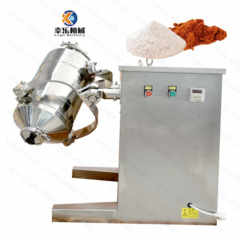 SWH-100L Industry China Manufacturer Dry Powder Milk Coffee Herb Spice Flour 3D Mixer And Blender Granules Powder Mixing Machine