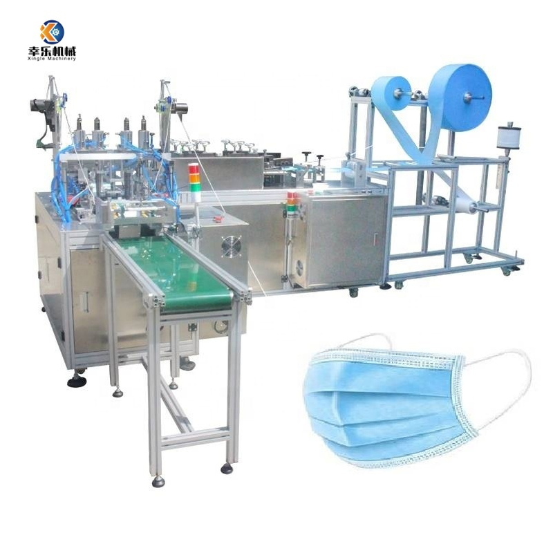 Fully Automatic 3 Ply Nonwoven Fabric Disposable Medical Facemask Facial Surgical Masks Making Machine Production Line