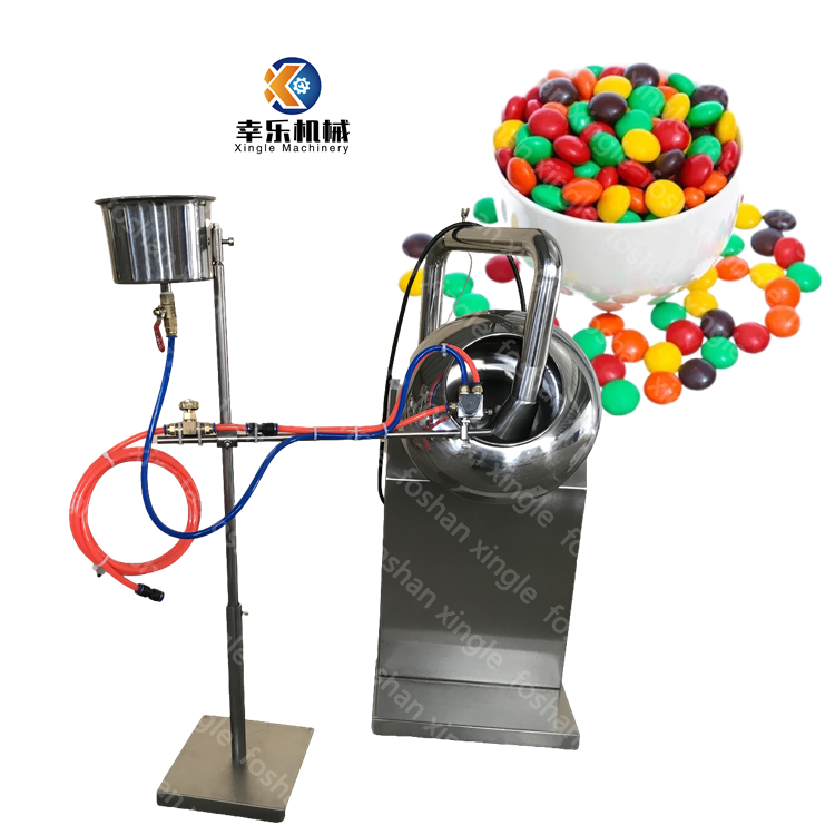 Best Selling Peanut Cover Flim Coating Coater Equipment Lab Small Automatic Capsule Tablet Candy Nuts Chocolate Coating Machine Manufacturer
