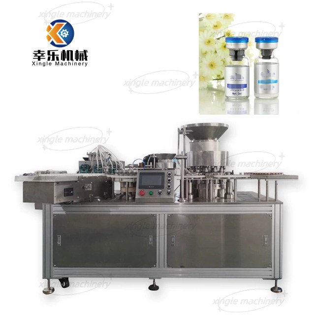 Automatic Cosmetic Glass Bottle Vial Filling And Capping Machine