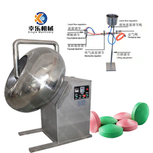 Automatic Chocolate Tablet Coating Panning Wrap Sugar Machine Manufacturer Peanut Cover Chocolate Candy Coating Machine with Sprayer