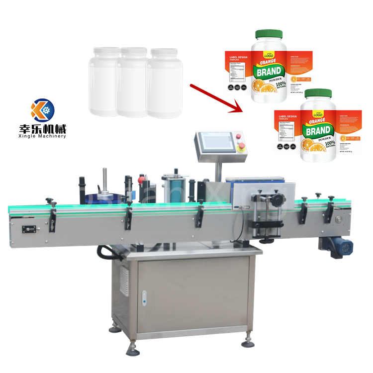 Factory Price Milk Juice Beverage Label Applicator Round Jar Bottle Tin Can Labeler Machinery Electric Automatic Self Adhesive Labeling Machines